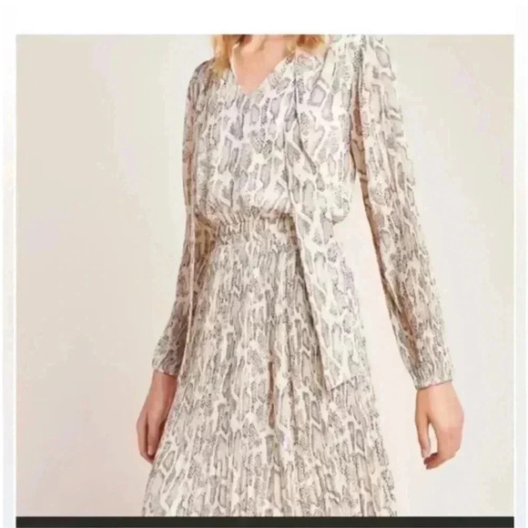 NWT Current Air Los Angeles Snakeprint Midi Dress from Anthropologie - Picture 1 of 14